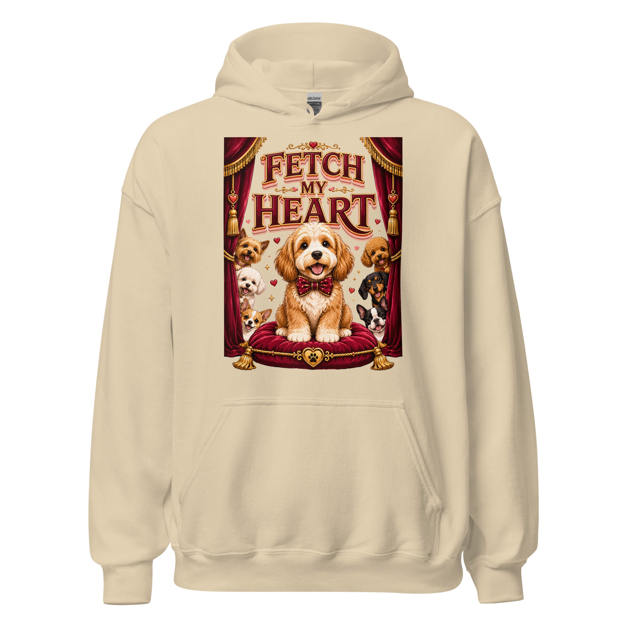 Elite Fetch My Heart - Premium Luxury Dog Lovers Vintage Hoodie by printfluence.net