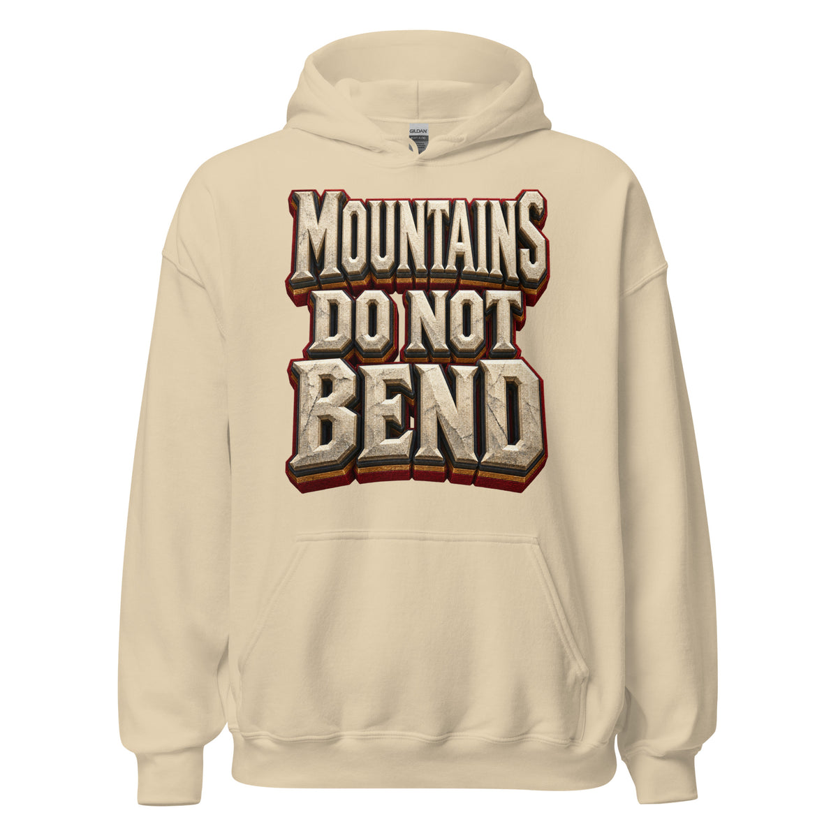 Inspirational Quotes Lovers | Unisex Heavy Blend Hoodie — MOUNTAINS DO NOT BEND by printfluence