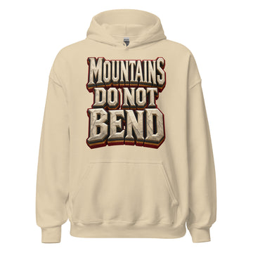 Inspirational Quotes Lovers | Unisex Heavy Blend Hoodie — MOUNTAINS DO NOT BEND by printfluence
