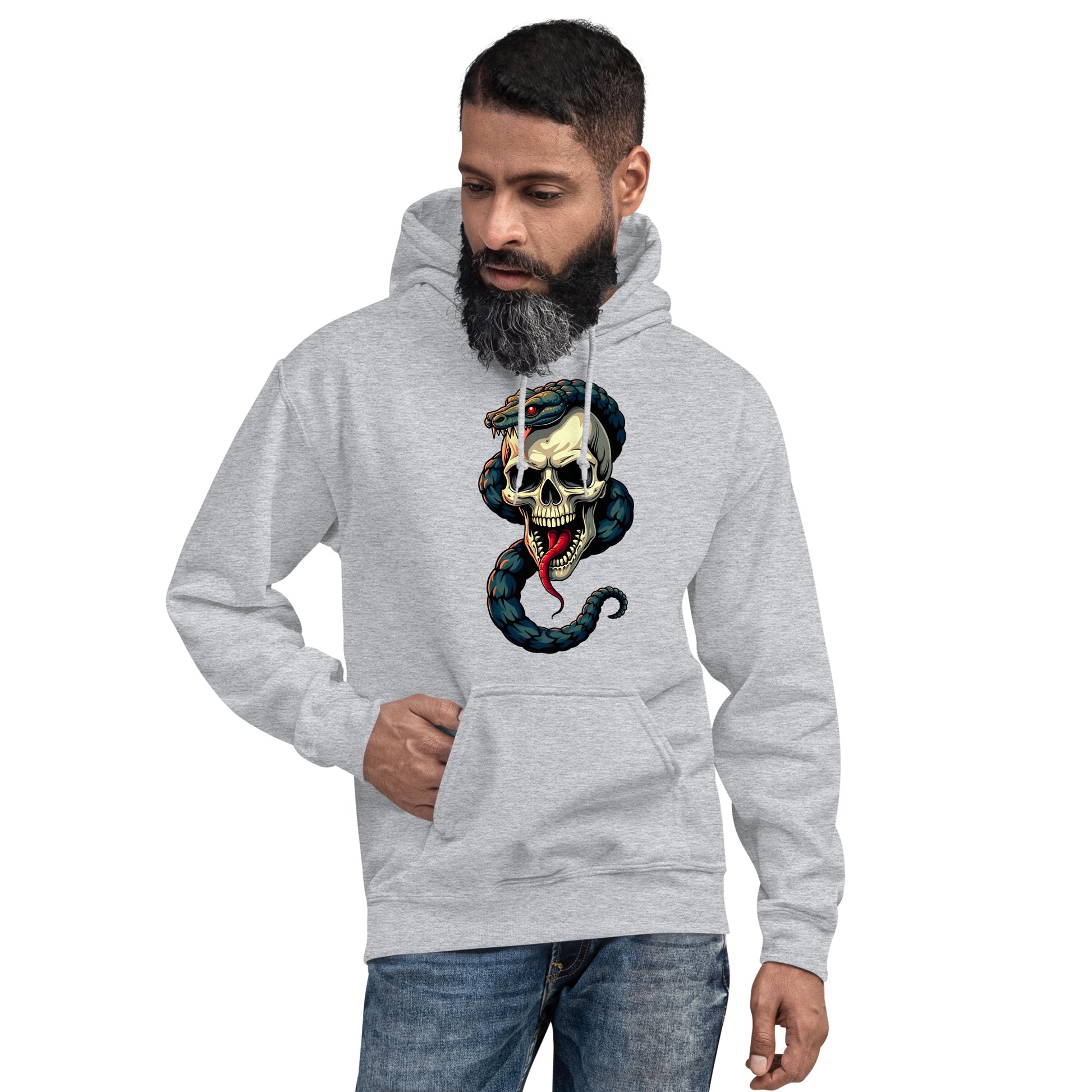 Unisex Hoodie - Elite Serpent Skull Hoodie – Power for Elite Achievers by printfluence.net