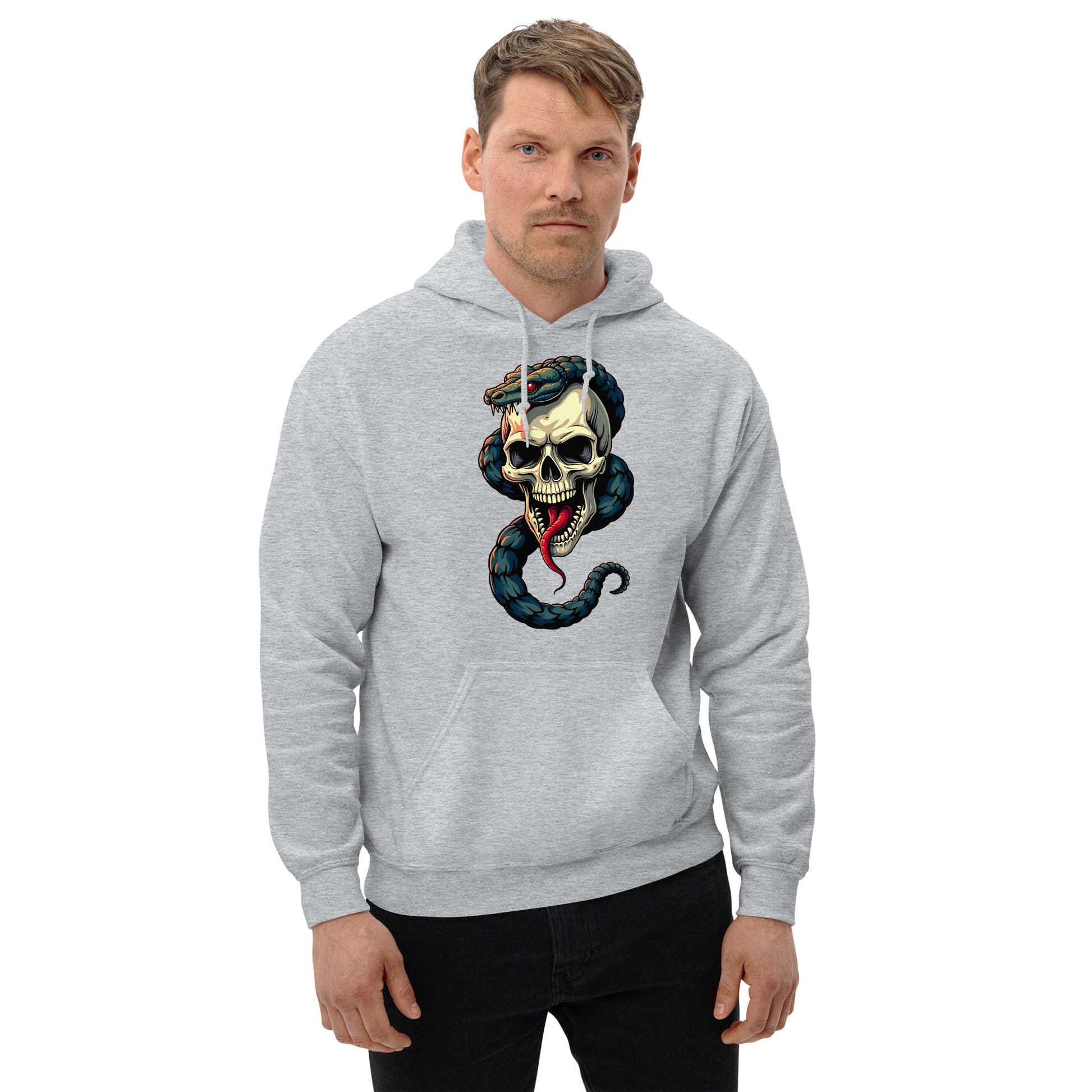 Unisex Hoodie - Elite Serpent Skull Hoodie – Power for Elite Achievers by printfluence.net