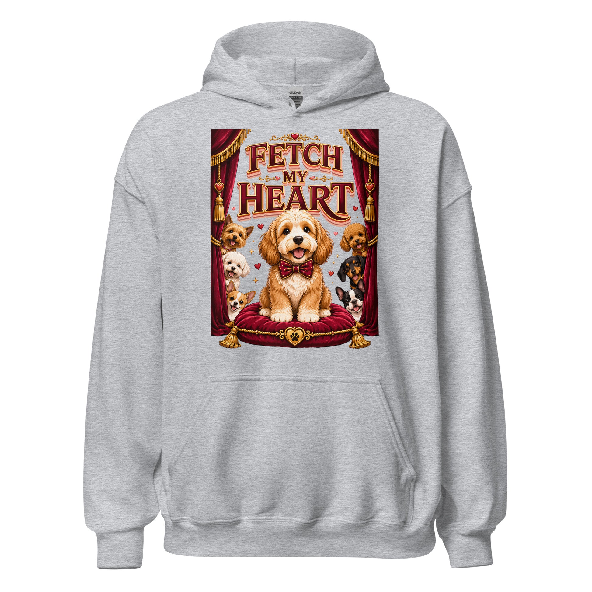 Elite Fetch My Heart - Premium Luxury Dog Lovers Vintage Hoodie by printfluence.net