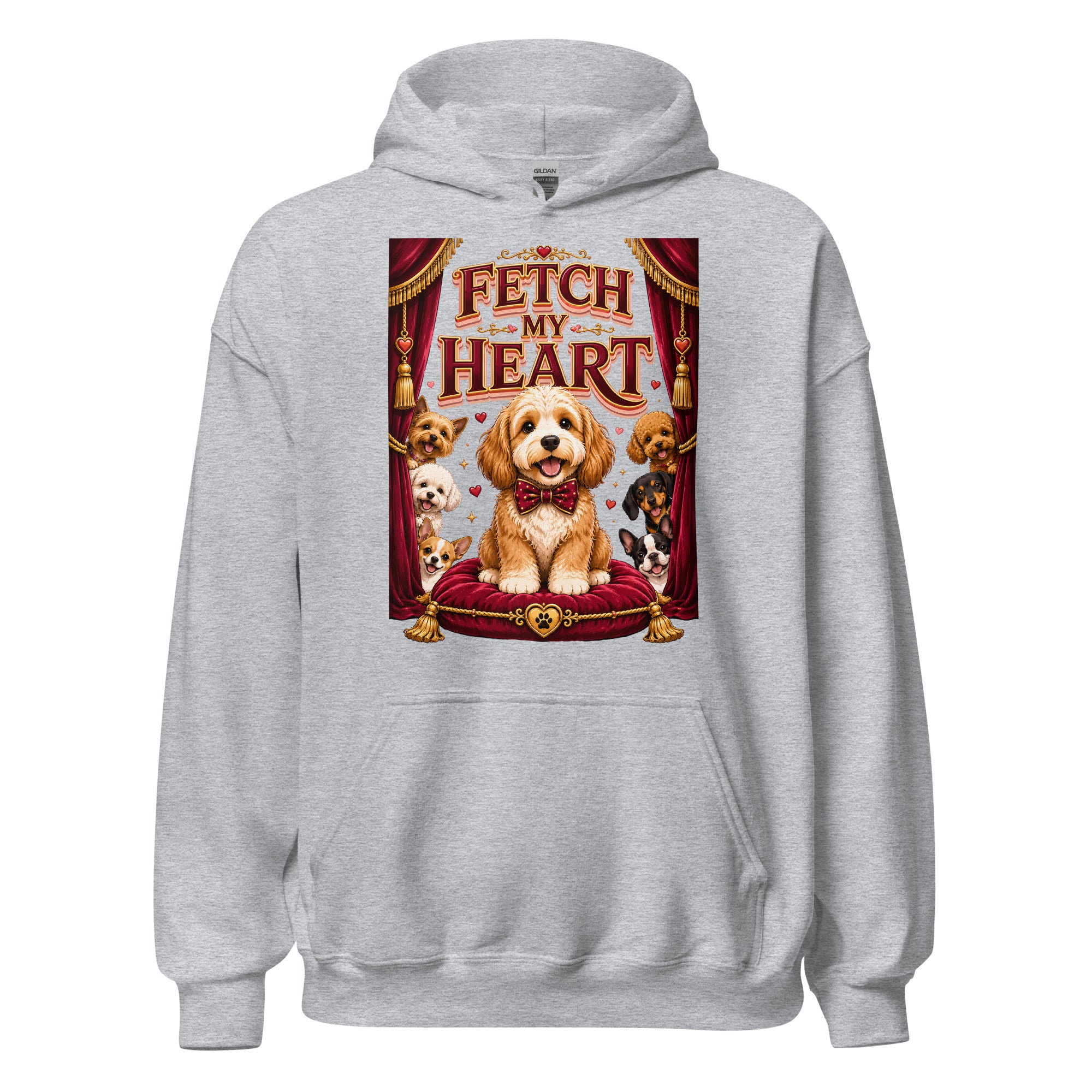 Elite Fetch My Heart - Premium Luxury Dog Lovers Vintage Hoodie by printfluence.net