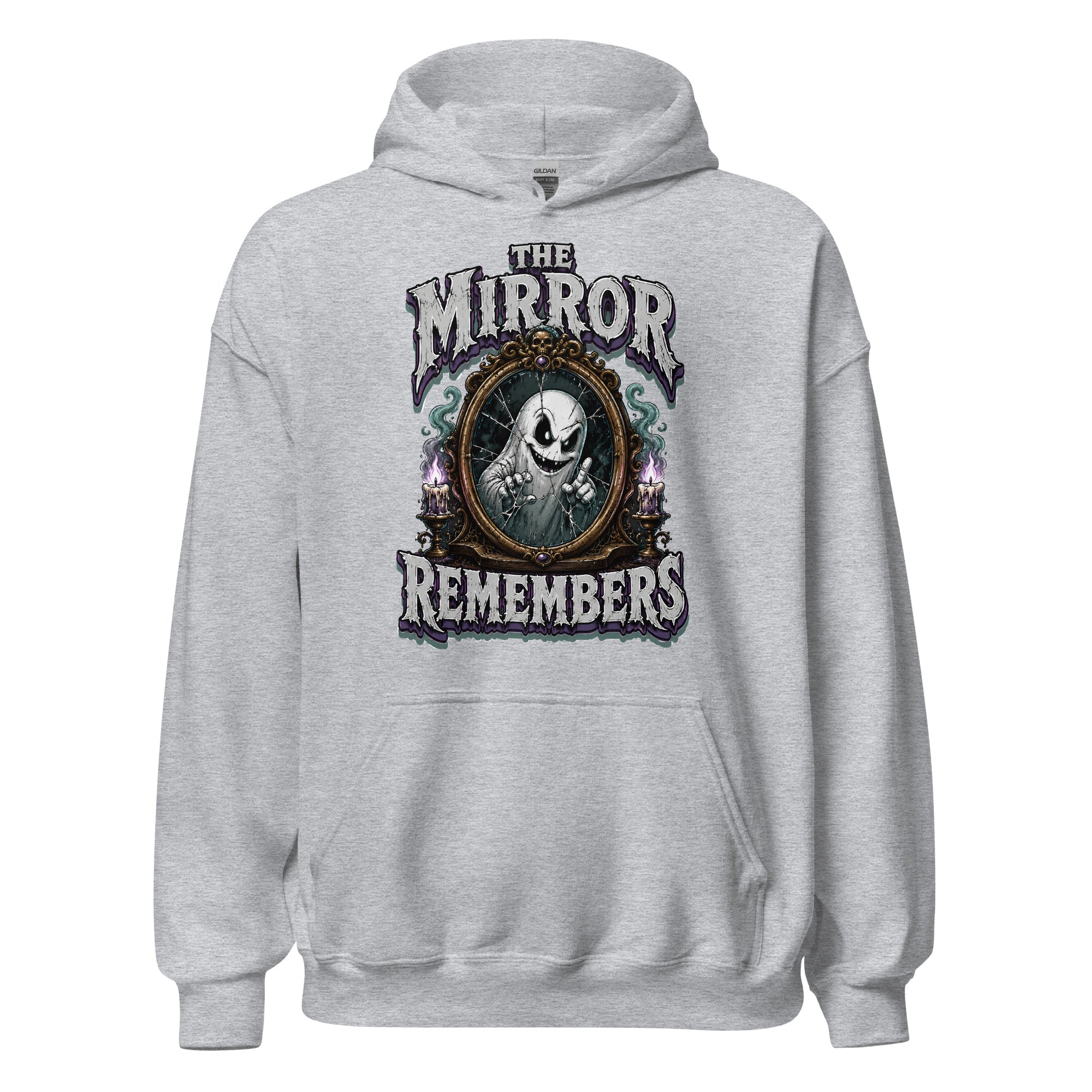 The Mirror Remembers Hoodie - Gothic Horror & Mystery Pullover by printfluence.net