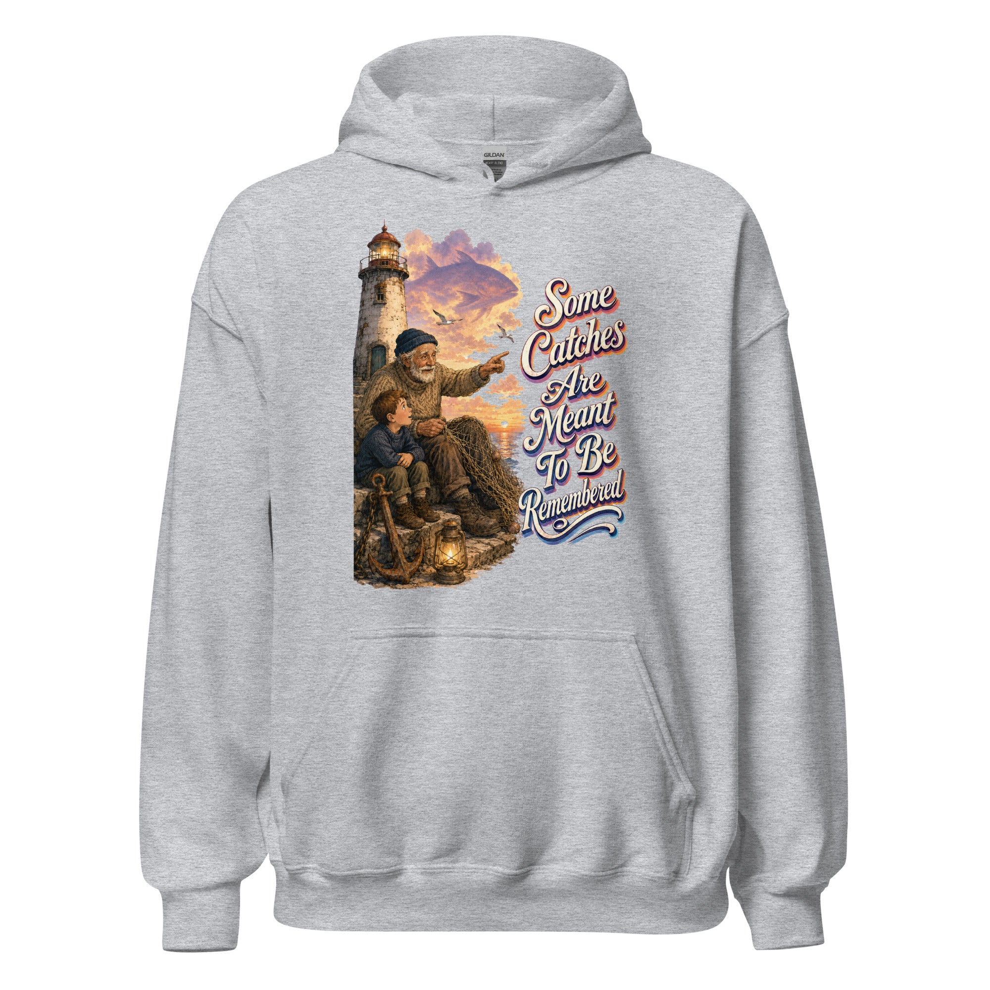 Fishing Lovers | Unisex Heavy Blend Hoodie — Some Catches Are Meant To Be Remembered by printfluence
