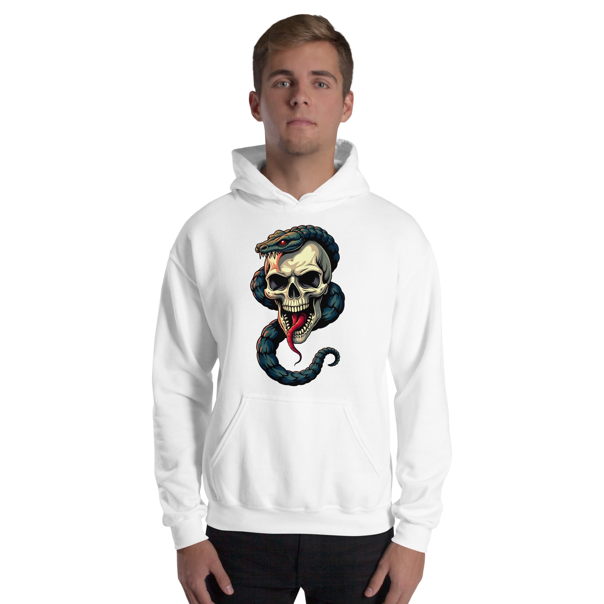Unisex Hoodie - Elite Serpent Skull Hoodie – Power for Elite Achievers by printfluence.net