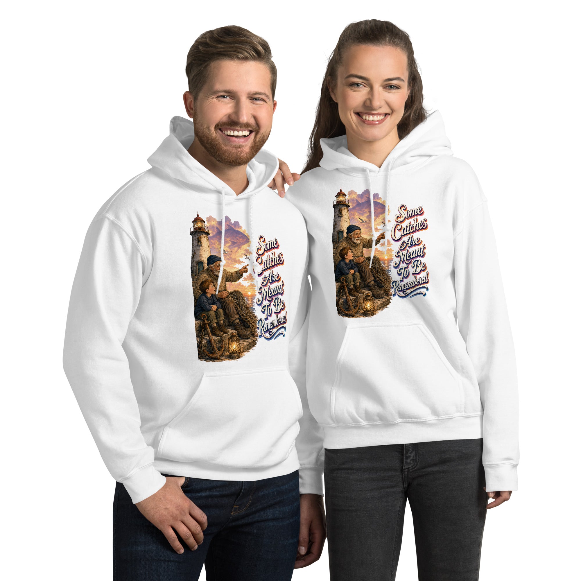 Fishing Lovers | Unisex Heavy Blend Hoodie — Some Catches Are Meant To Be Remembered by printfluence