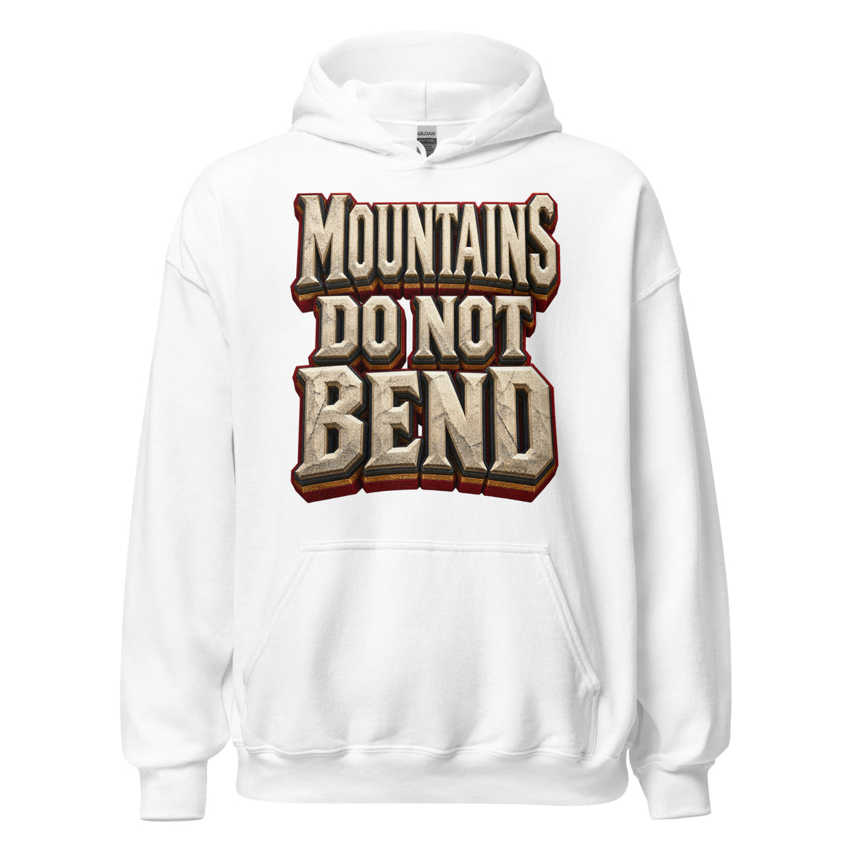 Inspirational Quotes Lovers | Unisex Heavy Blend Hoodie — MOUNTAINS DO NOT BEND by printfluence