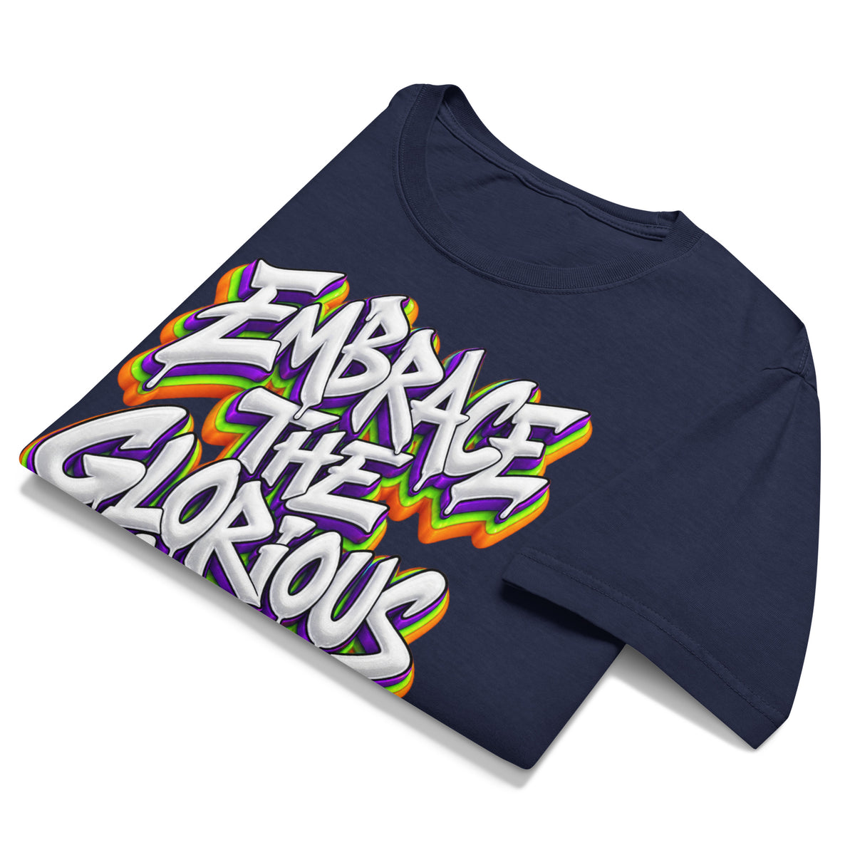 Inspirational Quotes Lovers | Unisex Heavyweight Garment Dye Tee — EMBRACE THE GLORIOUS MESS by printfluence