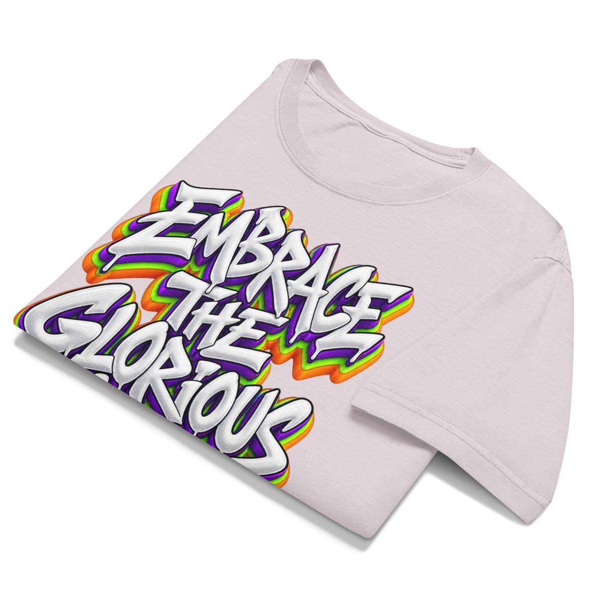 Inspirational Quotes Lovers | Unisex Heavyweight Garment Dye Tee — EMBRACE THE GLORIOUS MESS by printfluence