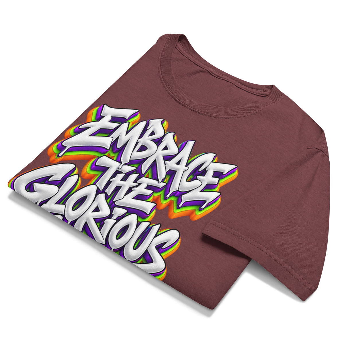 Inspirational Quotes Lovers | Unisex Heavyweight Garment Dye Tee — EMBRACE THE GLORIOUS MESS by printfluence
