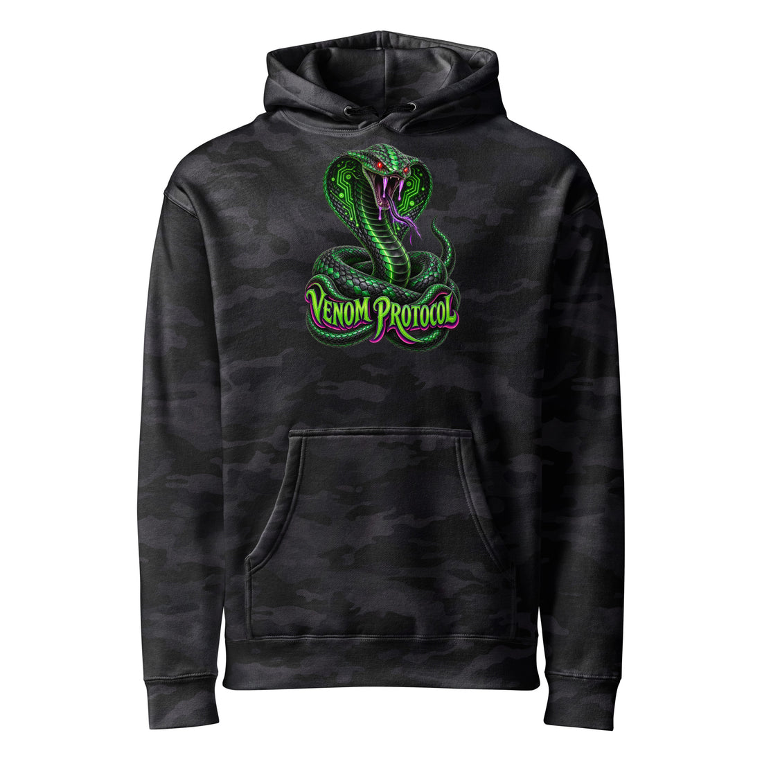 Cyberpunk Animals Lovers | Unisex Heavyweight Hooded Sweatshirt — VENOM PROTOCOL by printfluence