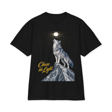 Inspirational Quotes Lovers | Unisex Max Heavyweight Short Sleeve — Chase the Light by printfluence