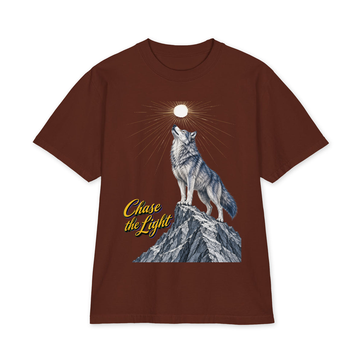 Inspirational Quotes Lovers | Unisex Max Heavyweight Short Sleeve — Chase the Light by printfluence