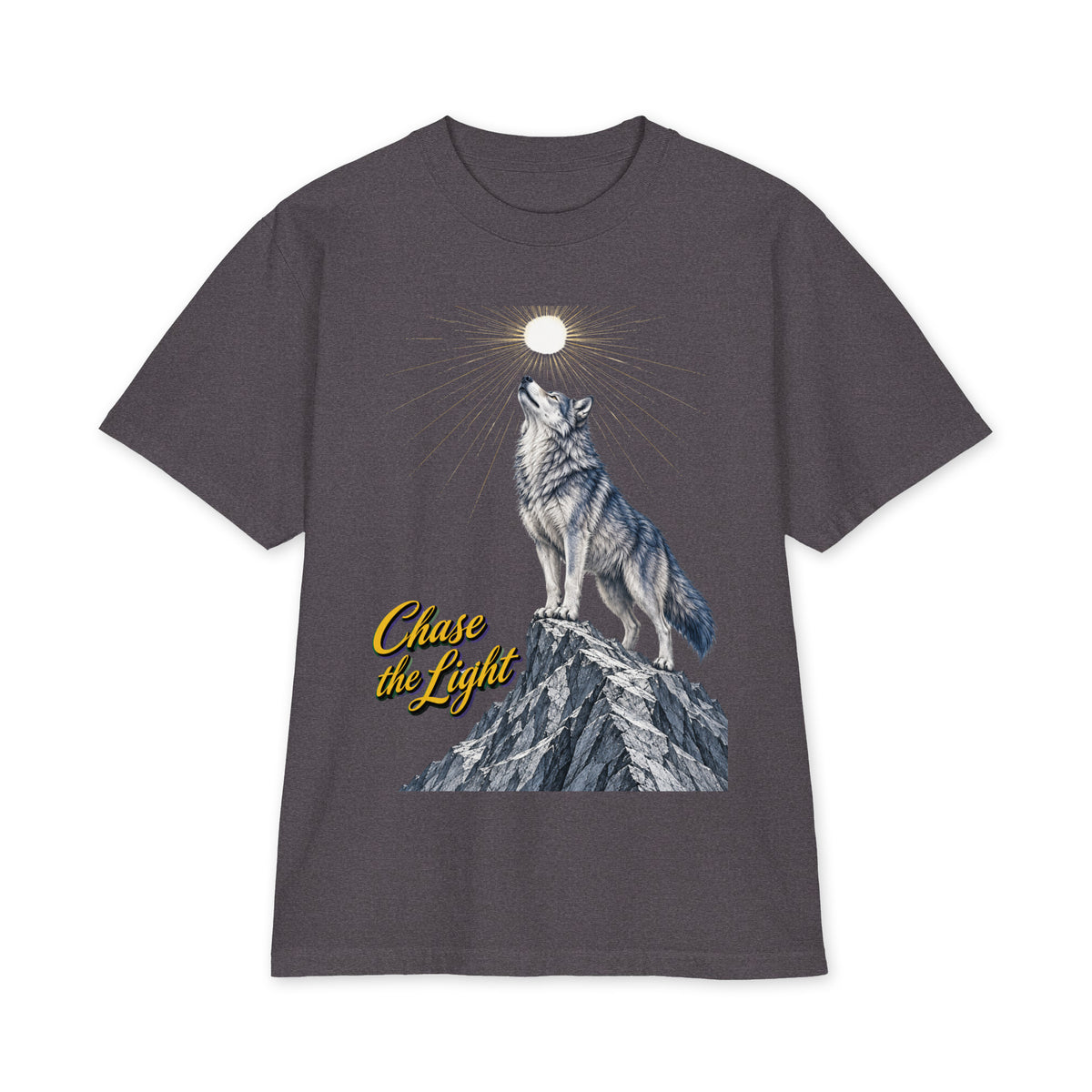 Inspirational Quotes Lovers | Unisex Max Heavyweight Short Sleeve — Chase the Light by printfluence