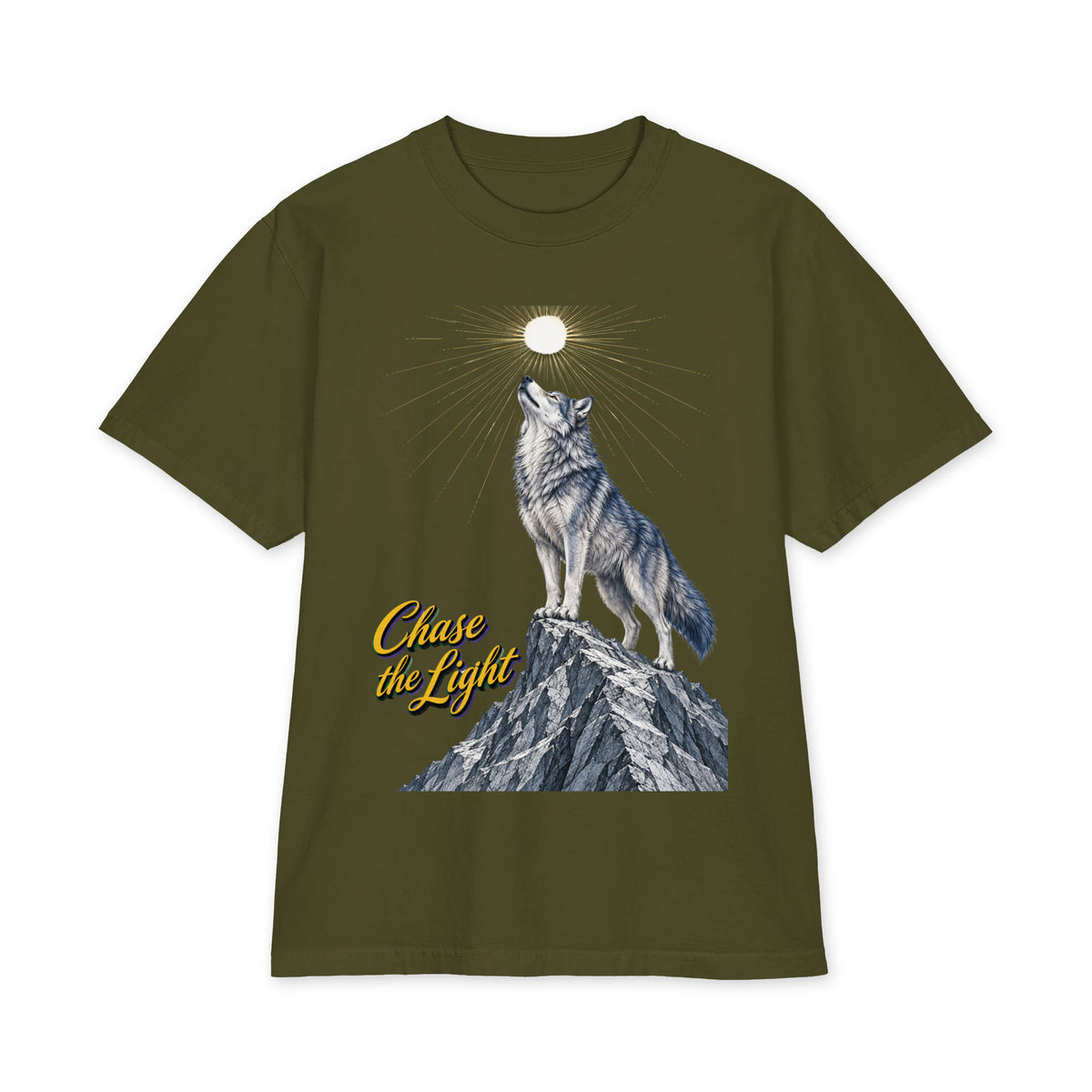Inspirational Quotes Lovers | Unisex Max Heavyweight Short Sleeve — Chase the Light by printfluence