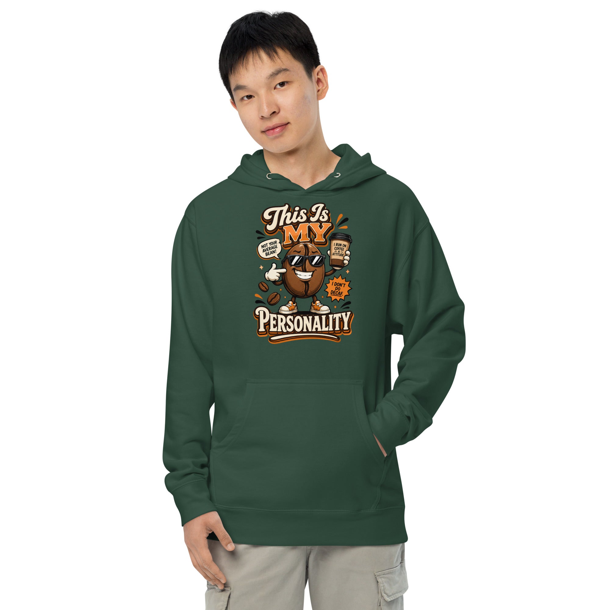 Coffee Lovers Unisex Midweight Hoodie - This Is My Personality! by printfluence.net