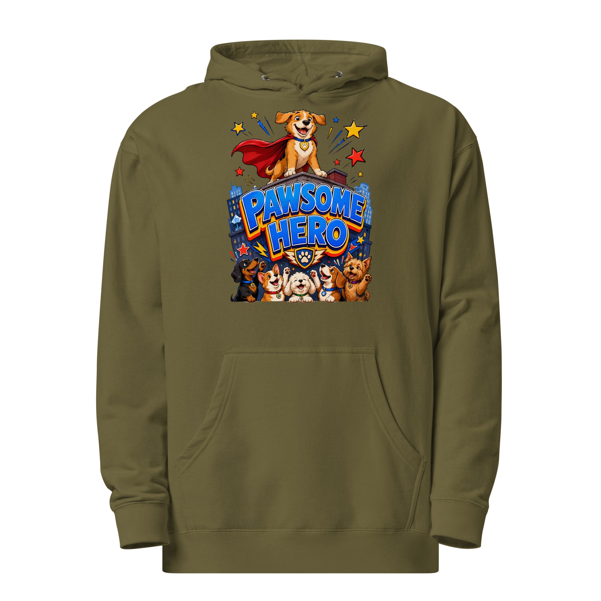 Elite Pawsome Hero - Premium Luxury Midweight Hoodie for Dog Lovers by printfluence.net