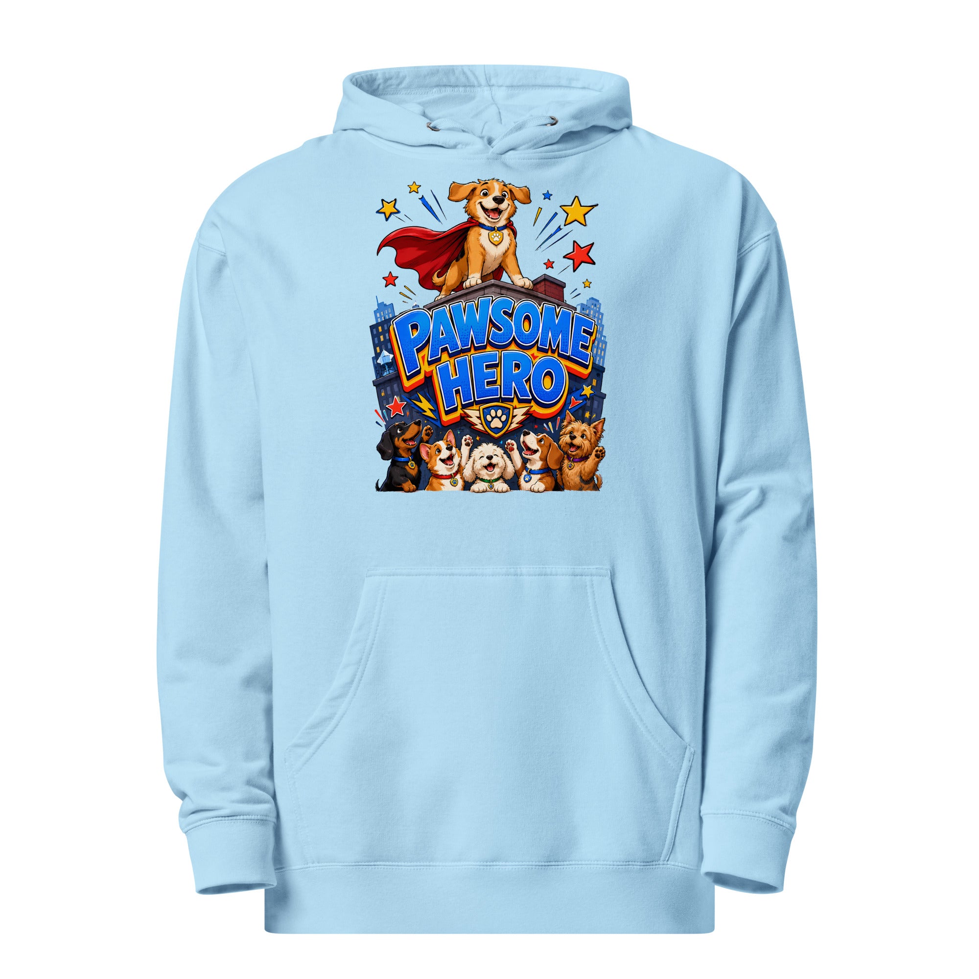 Elite Pawsome Hero - Premium Luxury Midweight Hoodie for Dog Lovers by printfluence.net
