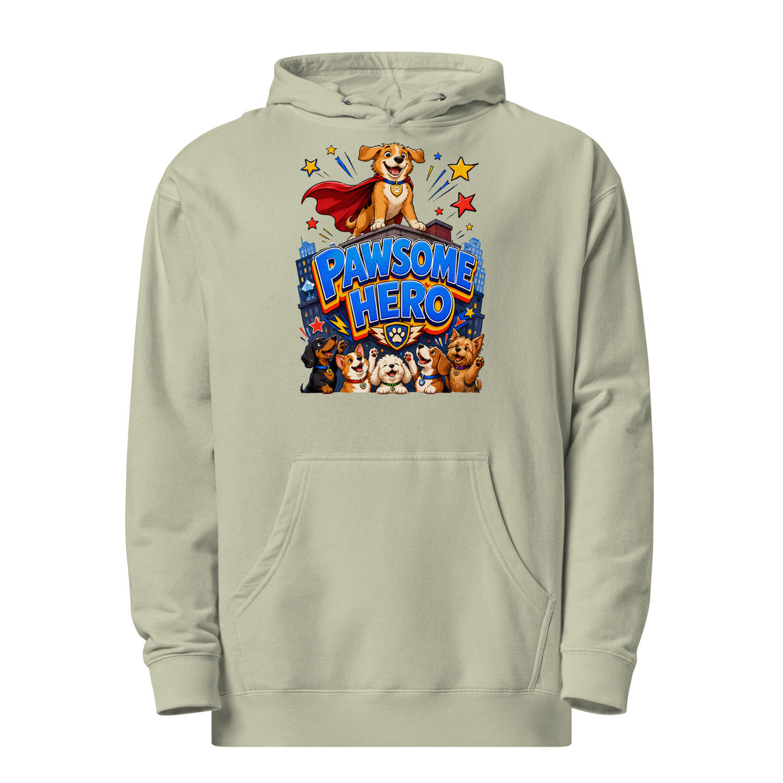 Elite Pawsome Hero - Premium Luxury Midweight Hoodie for Dog Lovers by printfluence.net