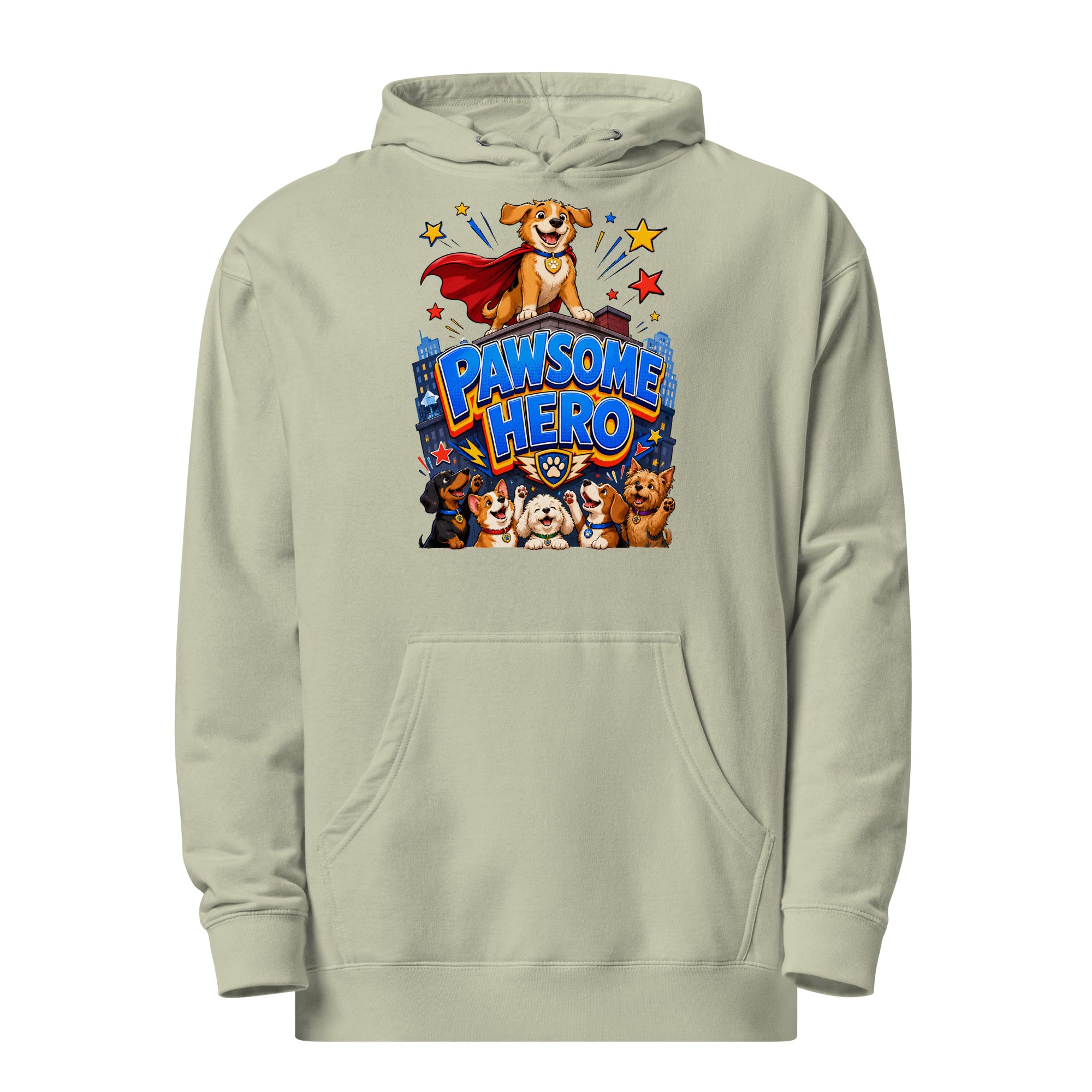 Elite Pawsome Hero - Premium Luxury Midweight Hoodie for Dog Lovers by printfluence.net