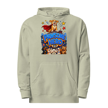 Elite Pawsome Hero - Premium Luxury Midweight Hoodie for Dog Lovers by printfluence.net
