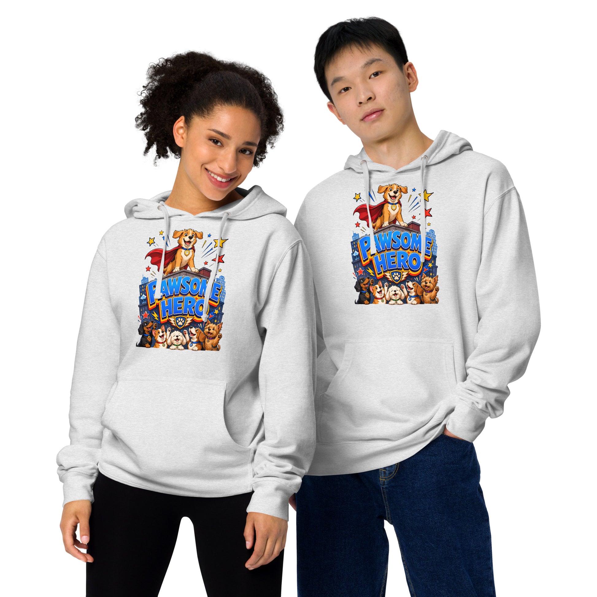 Elite Pawsome Hero - Premium Luxury Midweight Hoodie for Dog Lovers by printfluence.net