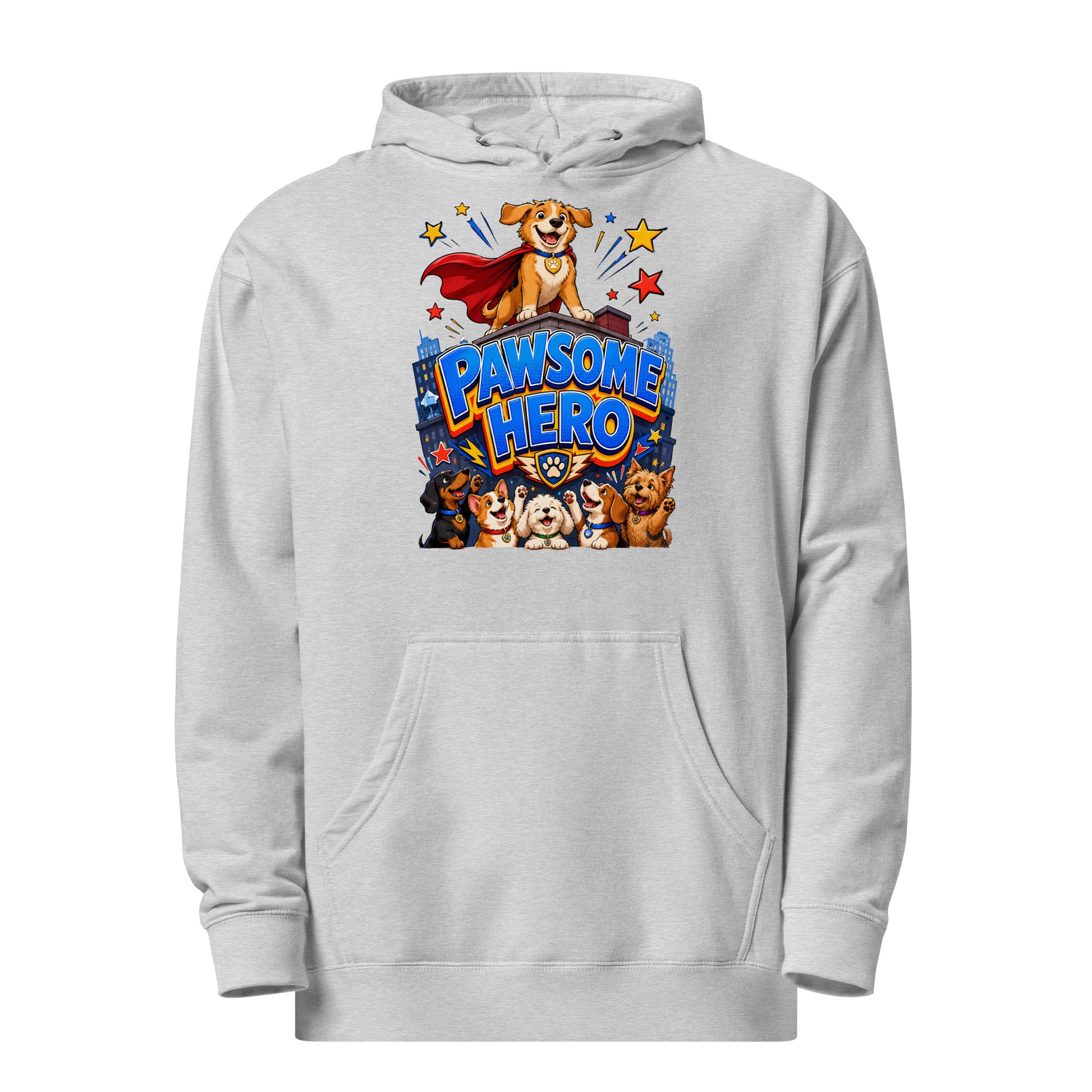 Elite Pawsome Hero - Premium Luxury Midweight Hoodie for Dog Lovers by printfluence.net