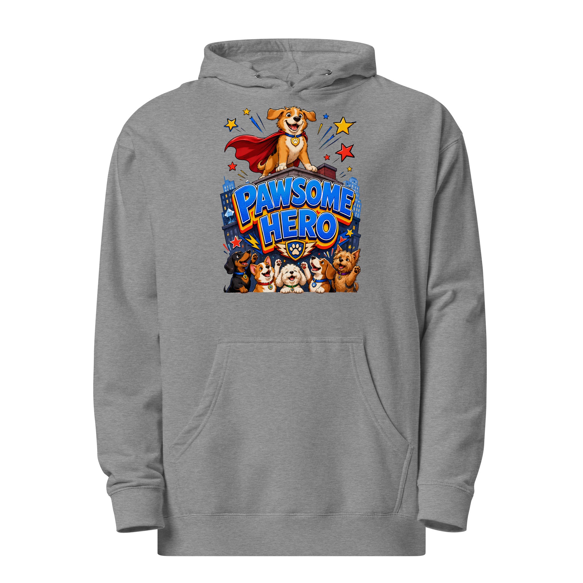 Elite Pawsome Hero - Premium Luxury Midweight Hoodie for Dog Lovers by printfluence.net