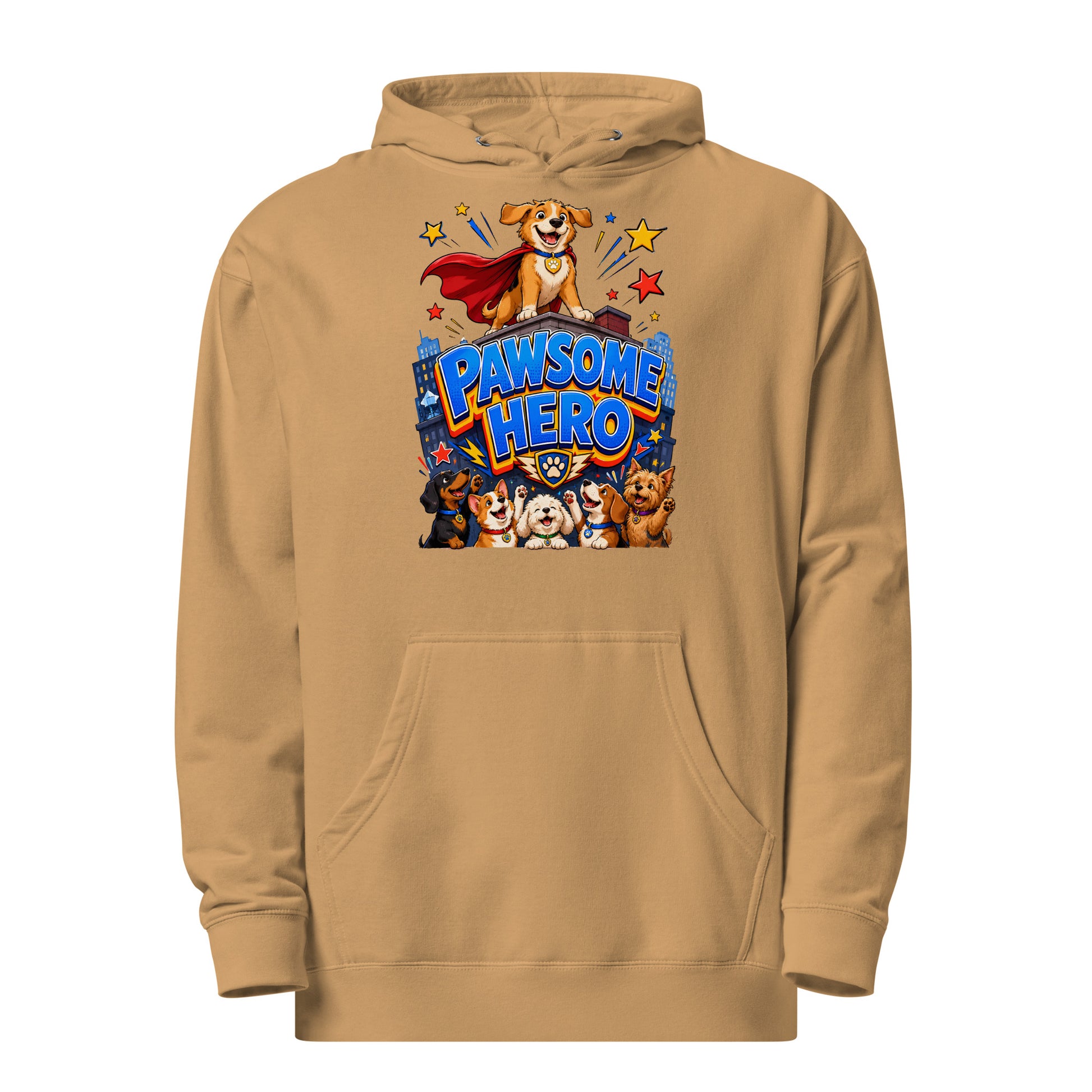 Elite Pawsome Hero - Premium Luxury Midweight Hoodie for Dog Lovers by printfluence.net