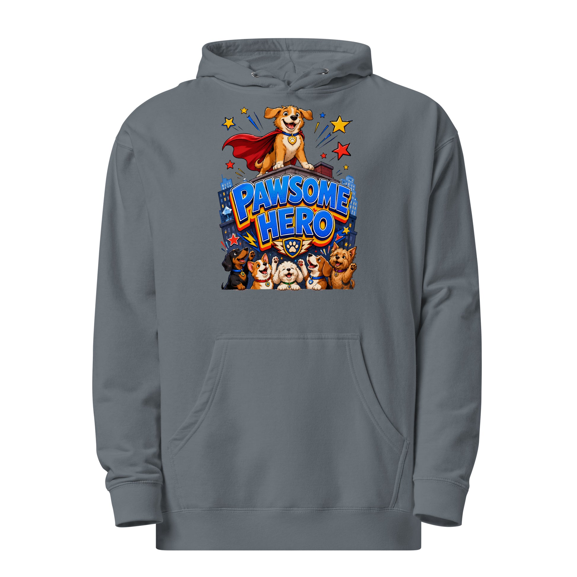 Elite Pawsome Hero - Premium Luxury Midweight Hoodie for Dog Lovers by printfluence.net