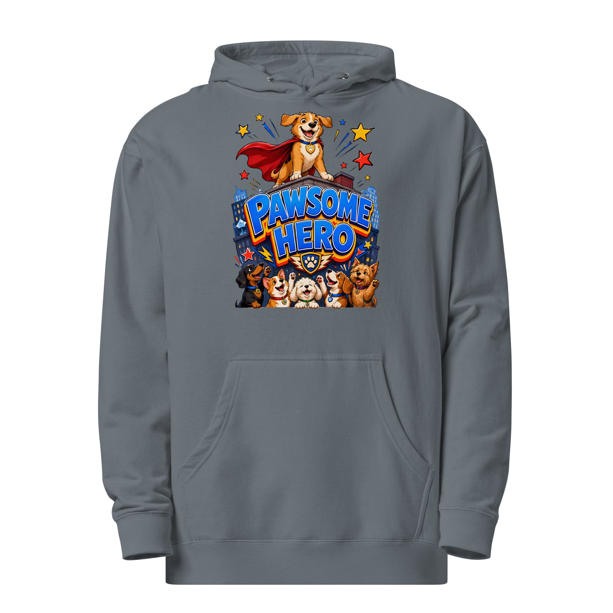 Elite Pawsome Hero - Premium Luxury Midweight Hoodie for Dog Lovers by printfluence.net