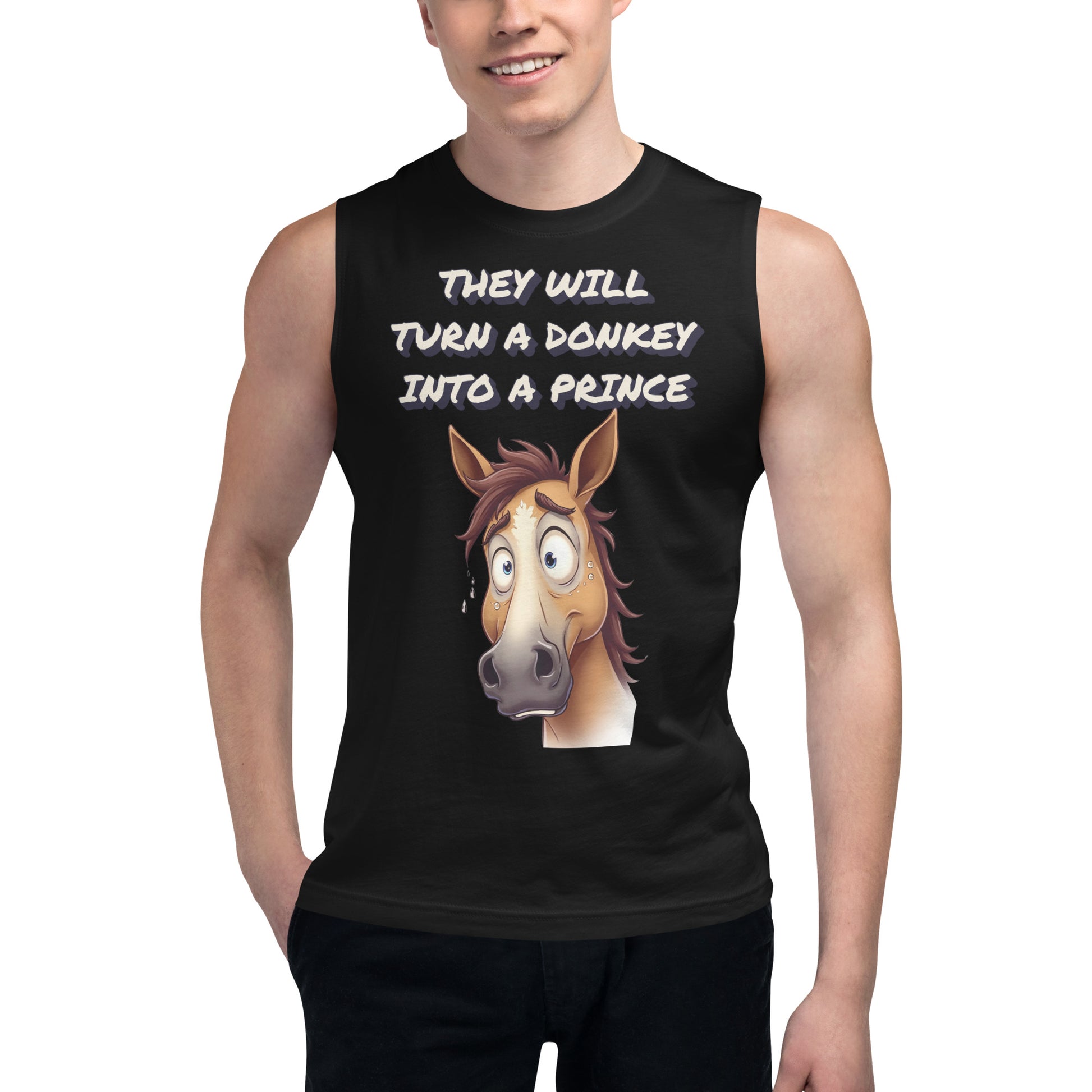 Muscle Shirt - Elite Astonished Horse Tank – Luxury Satire Power by printfluence.net