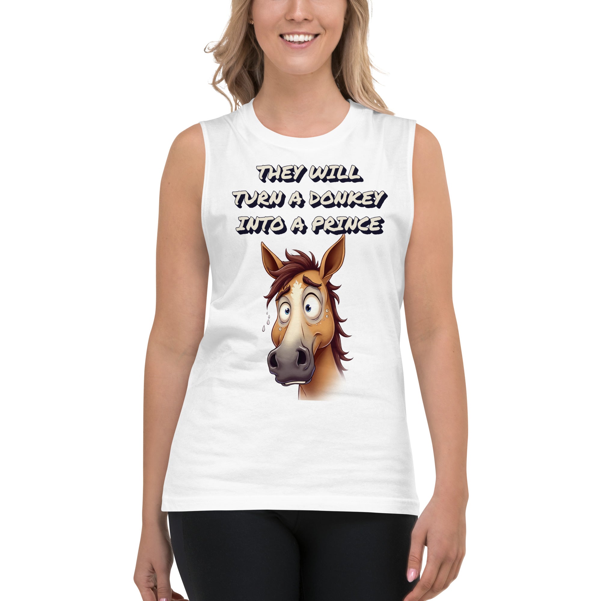 Muscle Shirt - Elite Astonished Horse Tank – Luxury Satire Power by printfluence.net