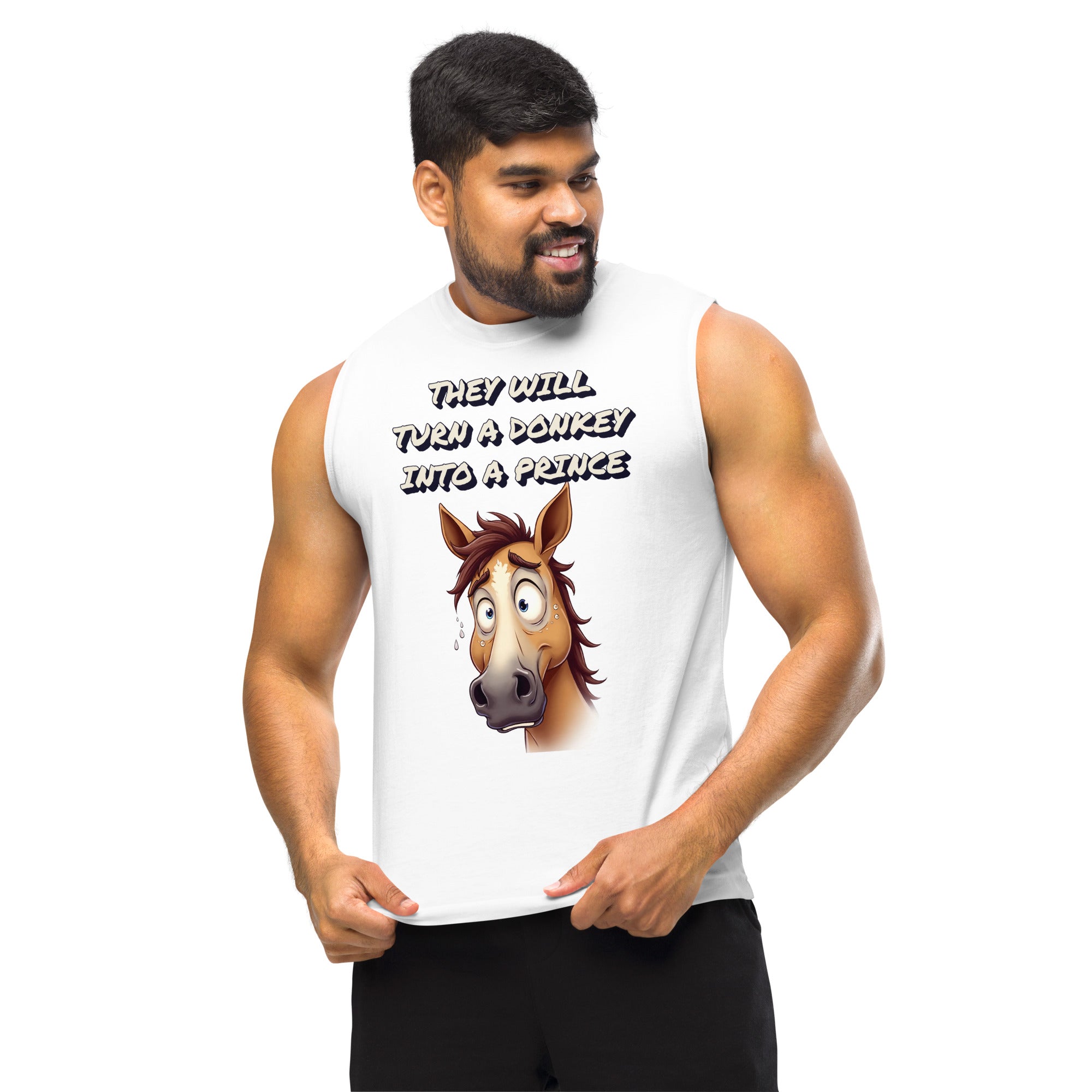 Muscle Shirt - Elite Astonished Horse Tank – Luxury Satire Power by printfluence.net