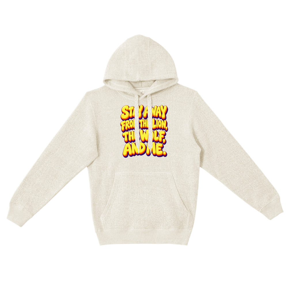 Sarcastic Humor Lovers | Unisex Nantucket Hoodie — Stay Away From The Lion, The Wolf, And Me. by printfluence
