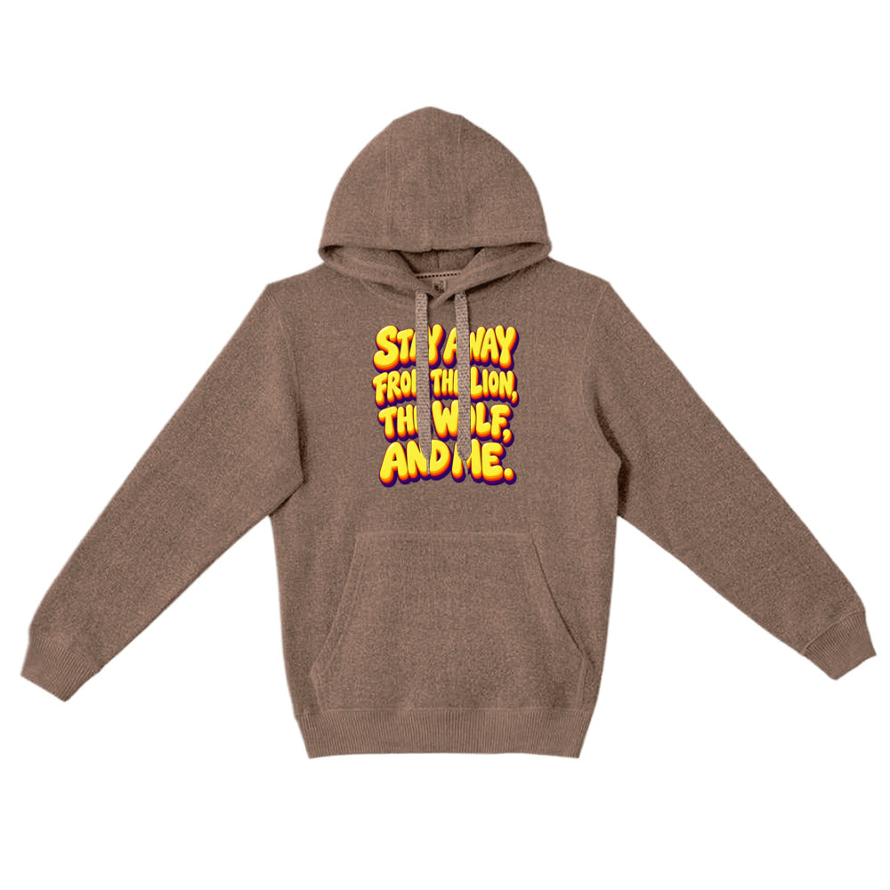 Sarcastic Humor Lovers | Unisex Nantucket Hoodie — Stay Away From The Lion, The Wolf, And Me. by printfluence