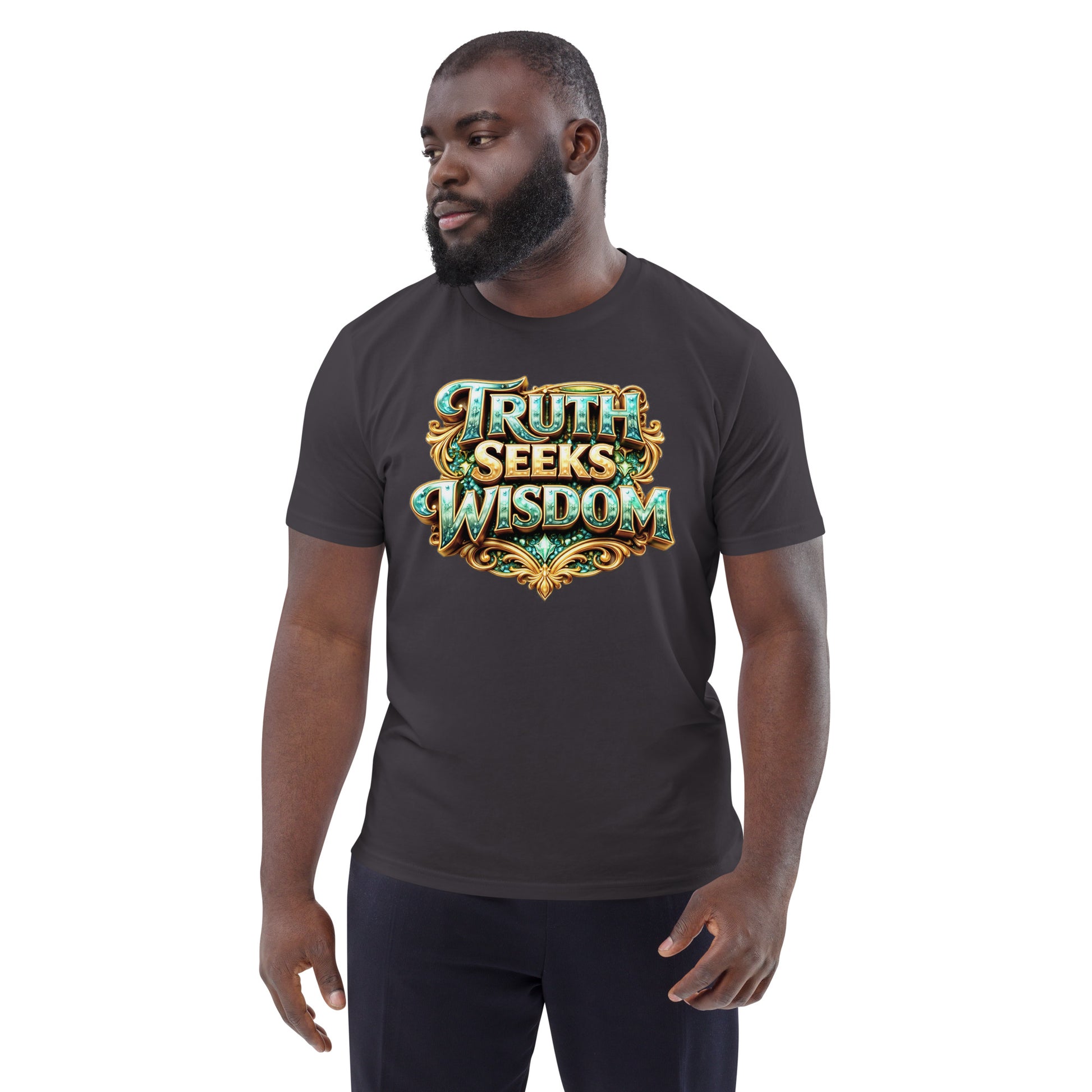 Unisex organic cotton t-shirt - Truth Seeks Wisdom Organic Tee – Unisex Philosophy Cotton T-Shirt by printfluence.net