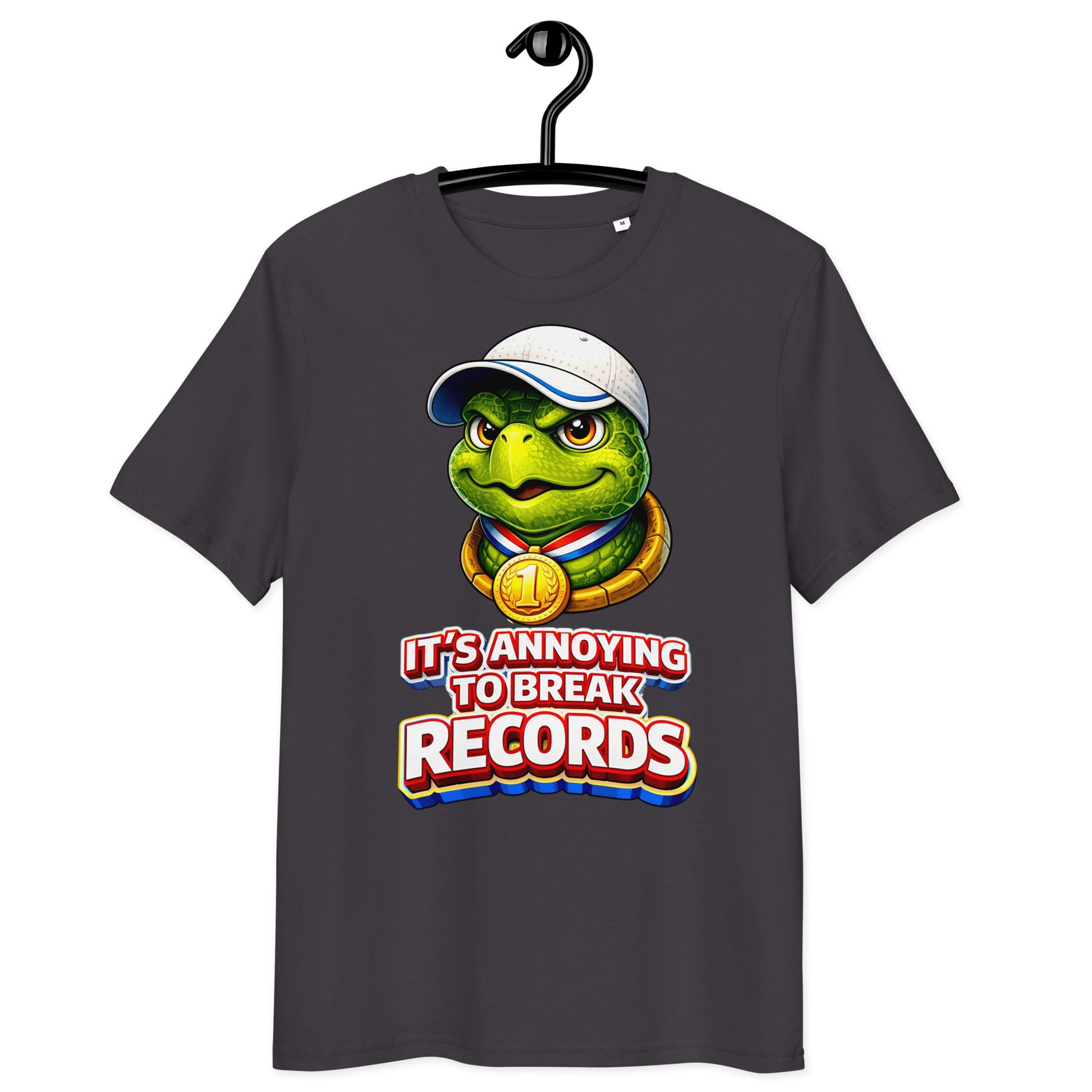 Unisex organic cotton t-shirt - "Annoying Success" Champion Turtle T-Shirt – Funny Sarcastic Winner Graphic Tee by printfluence.net