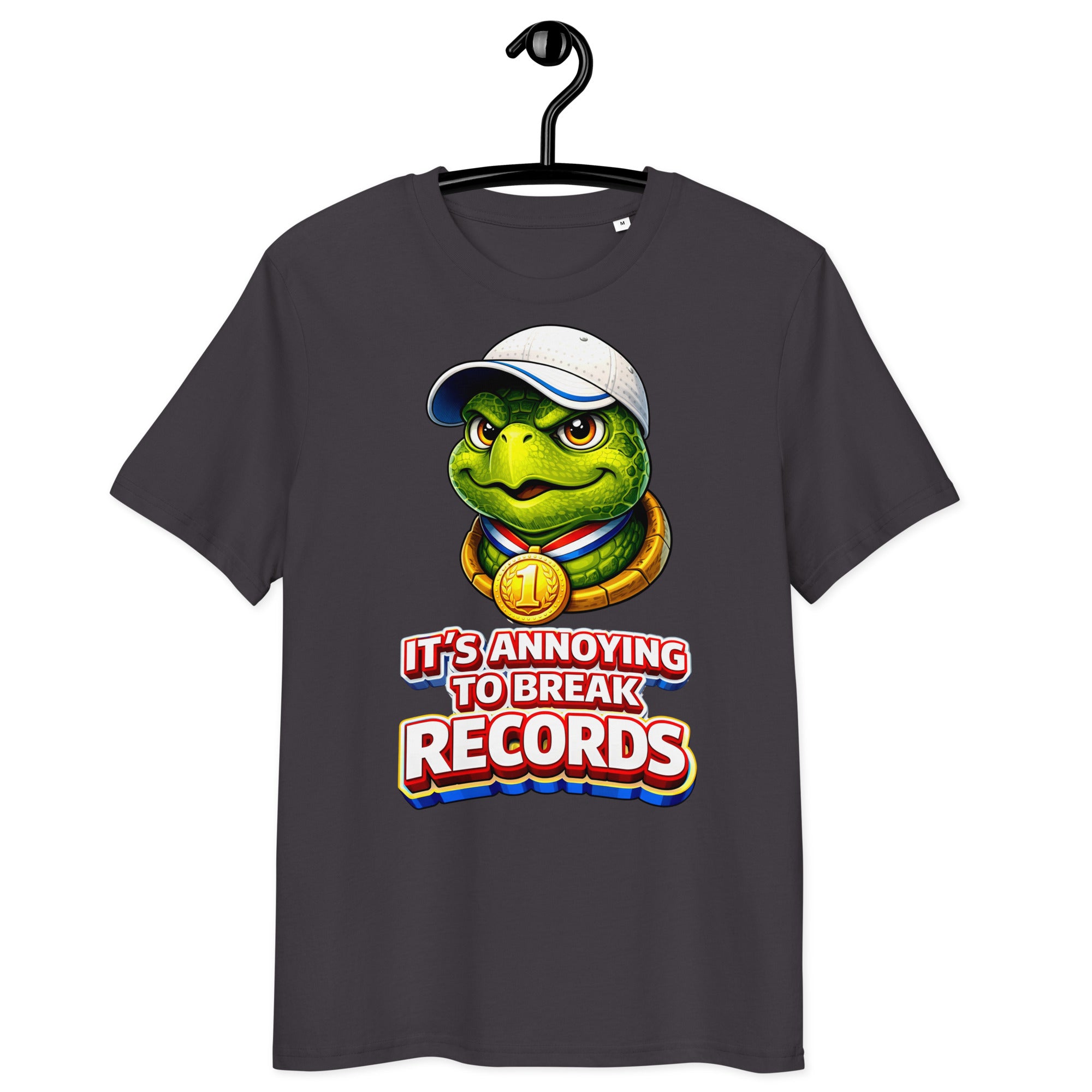Unisex organic cotton t-shirt - "Annoying Success" Champion Turtle T-Shirt – Funny Sarcastic Winner Graphic Tee by printfluence.net