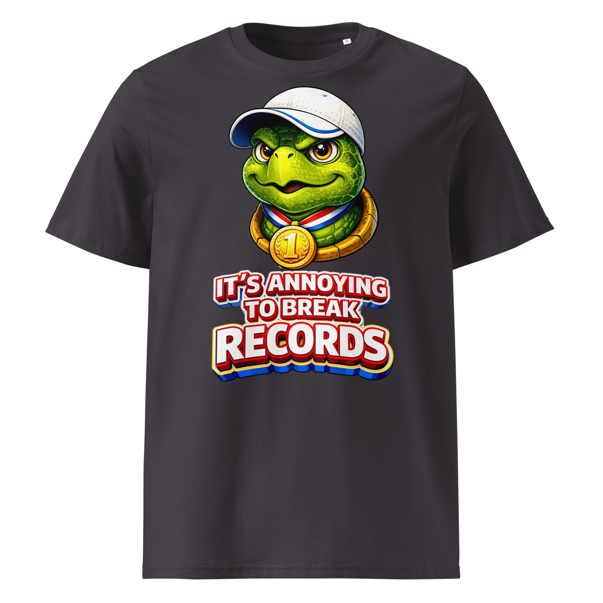 Unisex organic cotton t-shirt - "Annoying Success" Champion Turtle T-Shirt – Funny Sarcastic Winner Graphic Tee by printfluence.net