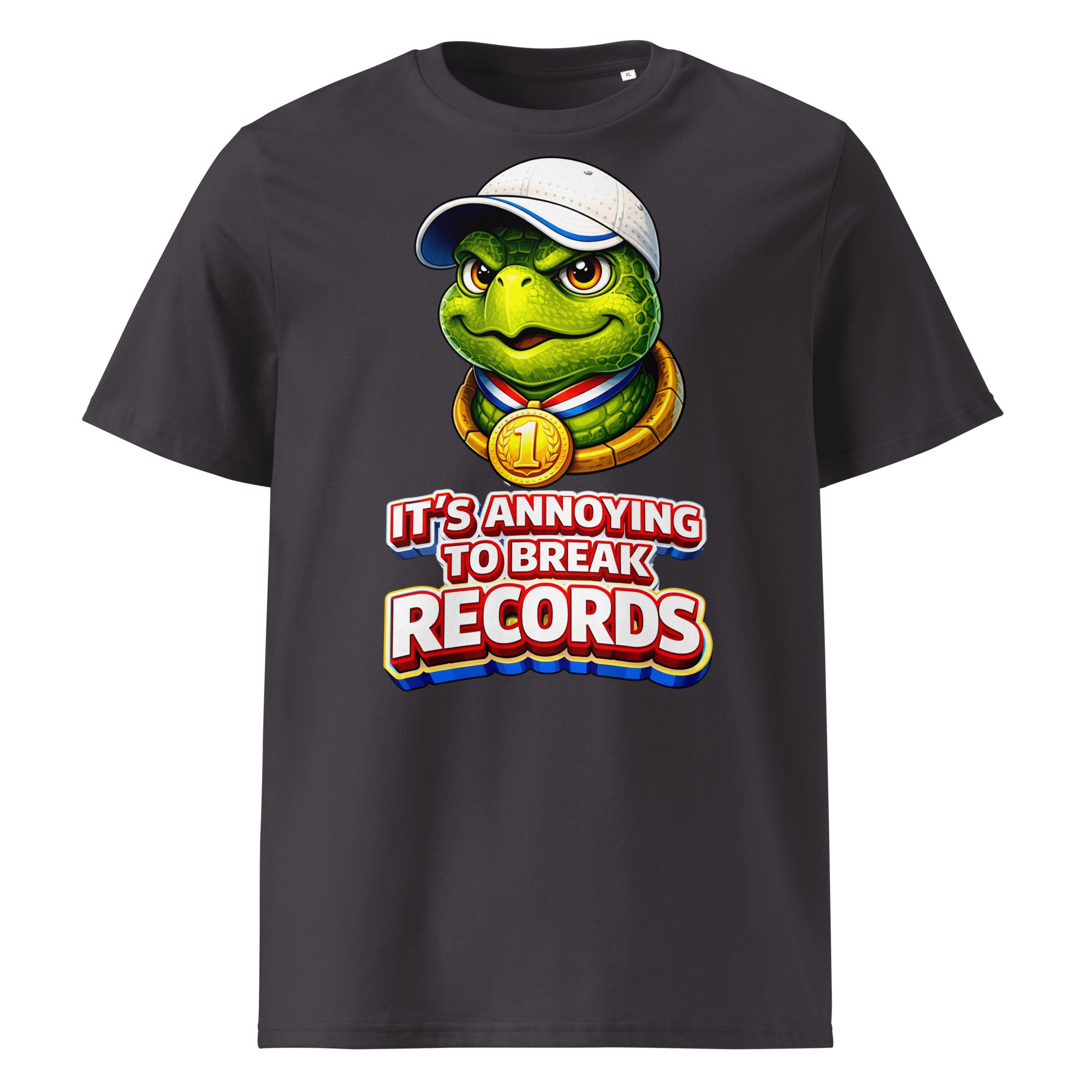 Unisex organic cotton t-shirt - "Annoying Success" Champion Turtle T-Shirt – Funny Sarcastic Winner Graphic Tee by printfluence.net