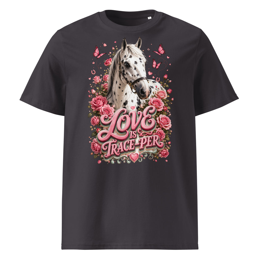 Horse Lovers: Appaloosa Floral Heart - Organic Cotton Tee by printfluence.net