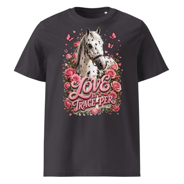 Horse Lovers: Appaloosa Floral Heart - Organic Cotton Tee by printfluence.net