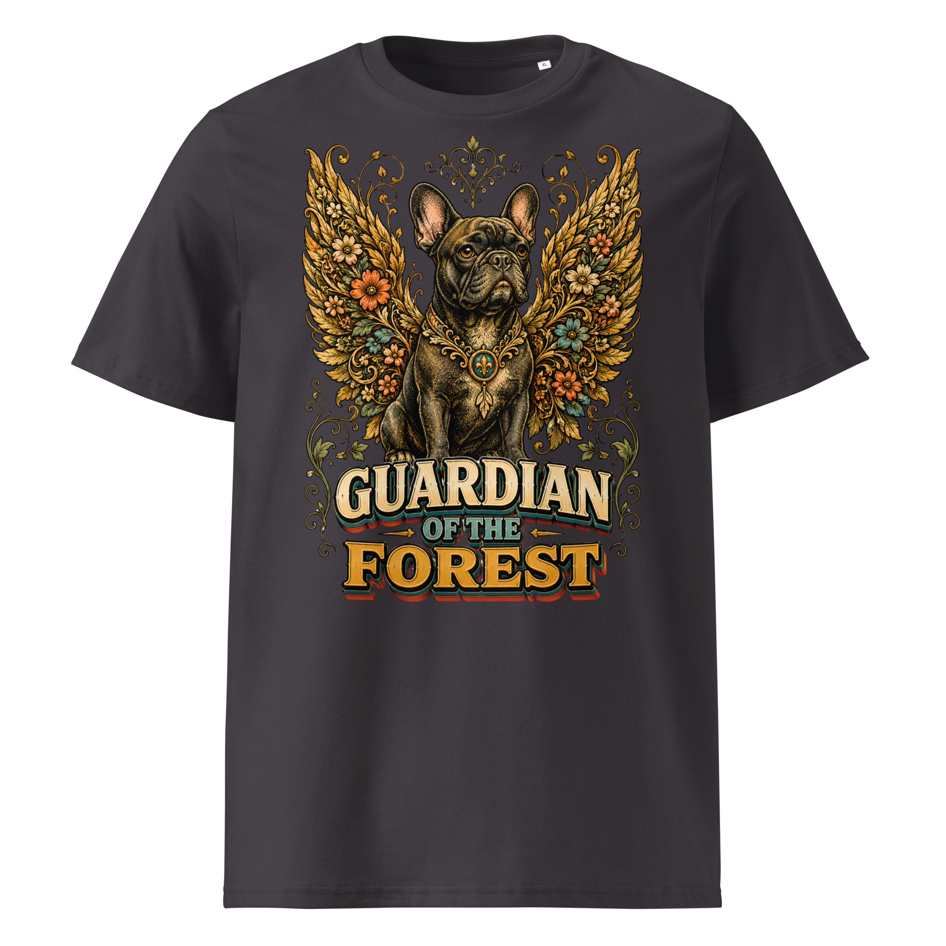 French Bulldog Guardian of the Forest T-Shirt – Premium Organic Cotton Tee for Frenchie Lovers T-15 by printfluence.net