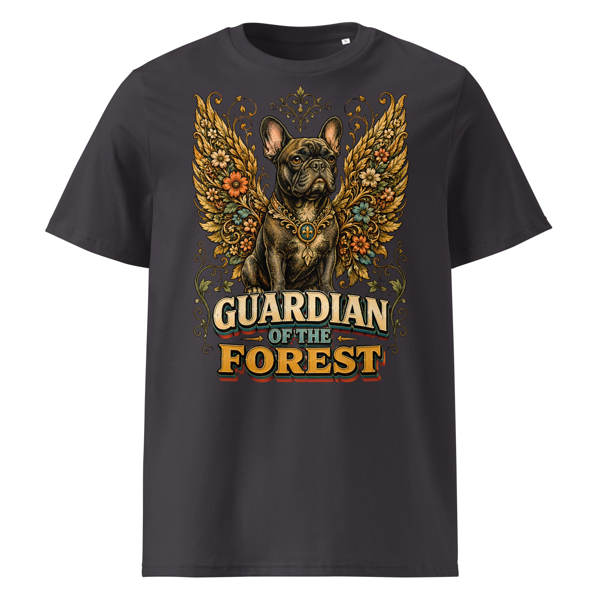 French Bulldog Guardian of the Forest T-Shirt – Premium Organic Cotton Tee for Frenchie Lovers T-15 by printfluence.net