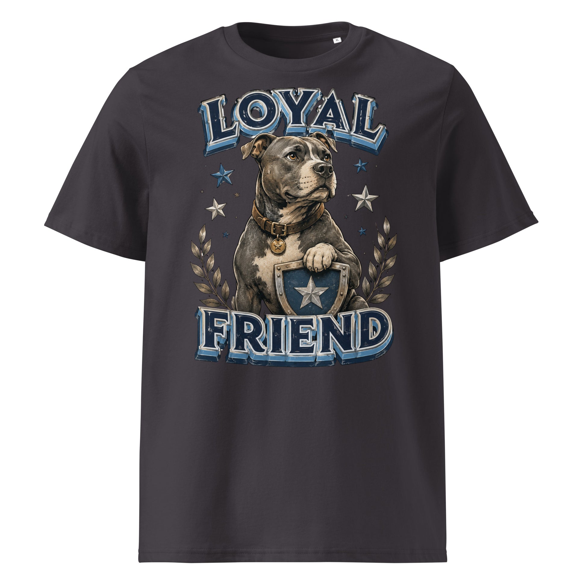 Pitbull Lovers | Unisex Organic Cotton T-Shirt - Loyal Friend by printfluence.net