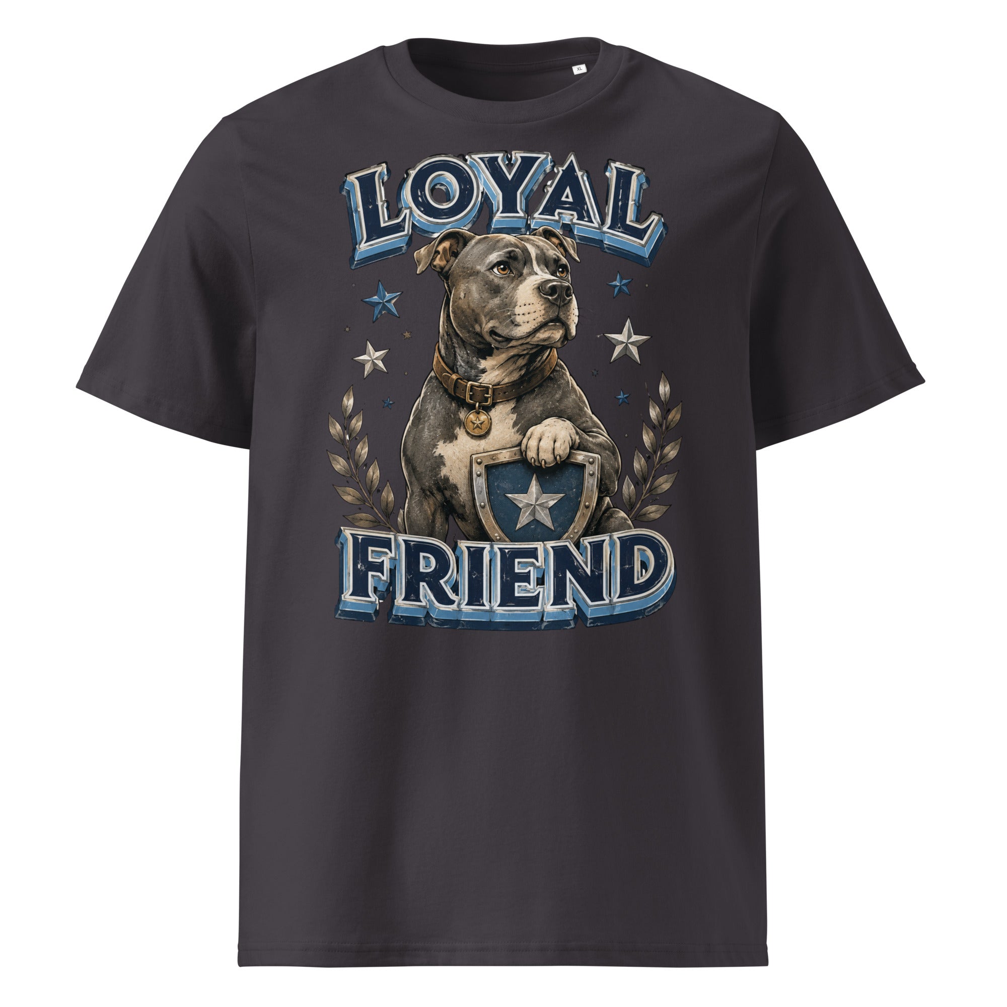 Pitbull Lovers | Unisex Organic Cotton T-Shirt - Loyal Friend by printfluence.net