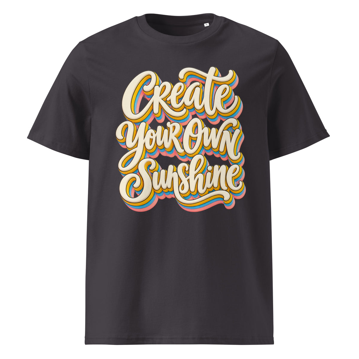 Inspirational Quotes Lovers | Unisex Organic Cotton Creator 2.0 T-Shirt — Create Your Own Sunshine by printfluence