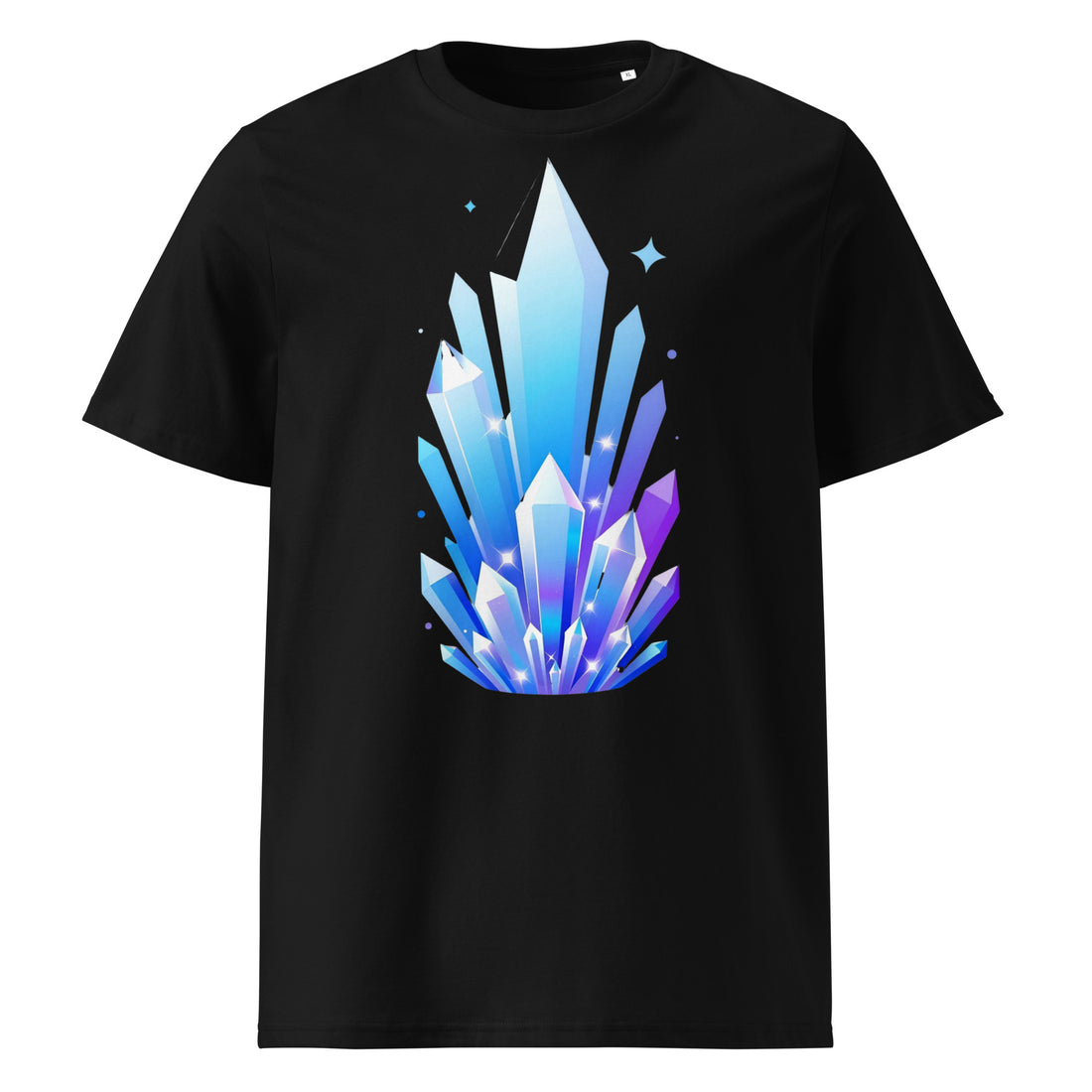Unisex organic cotton t-shirt - Crystal Pillars Unisex Organic T-Shirt – Shiny Rising Crystals Graphic Tee by printfluence.net